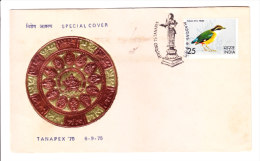 India Special Cover On Tanapex 1975 Issued From Madras On 06.09.1975 - Omslagen