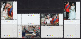 C0065 TRISTAN DA CUNHA 2011, Royal Wedding, William And Kate, MNH Gutter Controls - Tristan Da Cunha