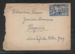 POLAND 1946 3ZL REBUILDING OF WARSAW LETTER STRYZOW (WISLOK) TO KRYNICA - Cartas & Documentos