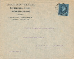 443/21 -  Lettre TP Képi LOO-CHRISTY 1932 Vers Allemagne - Entete Etablissement Horticole Adriaenssens - 1931-1934 Kepi