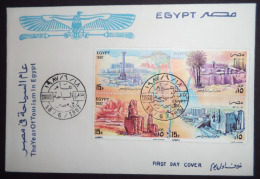 EGYPT / 1987 / TOURISM / EGYPTOLOGY / FDC - Cartas & Documentos