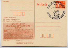 DDR P86II-36-89 C65  Privater Zudruck THOMAS MÜNTZER Stolberg Sost. 1989 - Cartes Postales Privées - Oblitérées