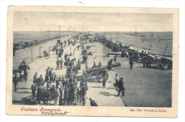 Portsmouth (Royaume-Uni, Hampshire) : Southsea Promenade With A Gun In 1910 (lively). - Portsmouth