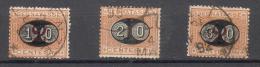 Regno D'Italia - 1890-91- Segnatasse (mascherine) (usati) Sass. 17-19 - Serie Completa - Taxe