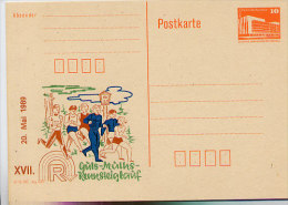 DDR P86II-16-89 C50  Privater Zudruck RENNSTEIGLAUF Schmiedefeld 1989 - Privatpostkarten - Ungebraucht