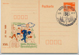 DDR P86II-16-89 C50  Privater Zudruck RENNSTEIGLAUF Schmiedefeld Sost. 1989 - Cartes Postales Privées - Oblitérées
