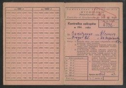 POLAND 1946 CO-OPERATIVE PURCHASING CONTROL CARD - Fiscale Zegels