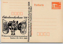 DDR P86II-12-88 C15  Privater Zudruck ODERLANDSCHAU SEELOW 1988 - Cartes Postales Privées - Neuves