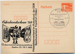 DDR P86II-12-88 C15  Privater Zudruck ODERLANDSCHAU SEELOW Sost. 1988 - Cartes Postales Privées - Oblitérées
