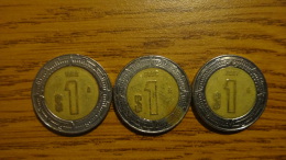 Mexique - 1 Peso  : 3 Pièces 1996 / 2003 / 2007 - Mexico