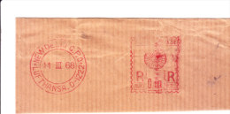 Lufthansa Meter Franking Issued From New Delhi On 1968 - Briefe