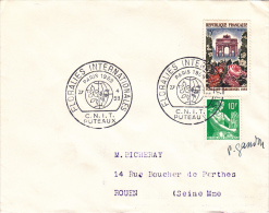 Puteaux 1959 - BT Floralies CNIT - Fleurs + Signature Gandon - Commemorative Postmarks