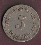 DEUTSCHES REICH 5 PFENNIG 1913 A - 5 Pfennig