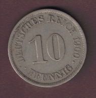 DEUTSCHES REICH 10 PFENNIG 1900 A - 10 Pfennig