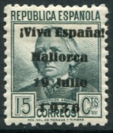 Locales Y Patrioticos. Civil War. Palma De Mallorca 1936 Edifil 3*  En Nuevo - Nationalist Issues