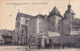 CARTE POSTALE - ST GENIX SUR GUIERS -SAVOIE- LA PLACE DE L'EGLISE-1919 - Altri & Non Classificati