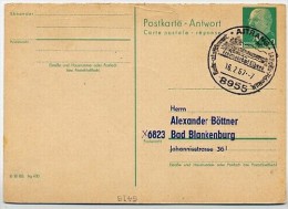 MOORBAD ELBSEE AITRANG 1967 Auf DDR P77A Antwort-Postkarte ZUDRUCK BÖTTNER #3 - Kuurwezen