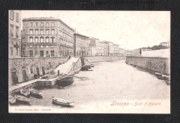 EARLY Cartolina LIVORNO Scali D Azeglio ITALIE ITALIEN ITALY - Livorno