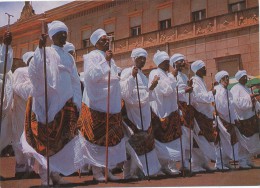 AFRICA,ETHIOPIA,MASKAL CELEBRATIONS, ETHNIC,FOLKLORE,Etiopia,  Vintage Old Postcard - Non Classificati