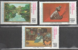 Turkey 1989 Art Painting Michel 2867-2869 MNH (**) - Unused Stamps