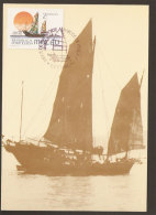 Macau Bateau De Pêche Traditionnel Carte Maximum 1984 Macao Traditional Fishing Boat Maxicard - Cartoline Maximum