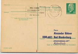 KOMMUNALWAHLEN Karl-Marx-Stadt 1974 Auf DDR P77A Antwort-Postkarte ZUDRUCK #4 - Privé Postkaarten - Gebruikt