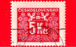 CECOSLOVACCHIA - Usato - 1946 - Numero - Segnatasse - 5 - Segnatasse