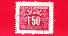 CECOSLOVACCHIA - 1948 - Numero - Segnatasse - 1.50 - Portomarken