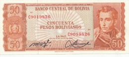 Billets - B994 -  Bolivie    - Billet 50 Pesos Bolivianos ( Type, Nature, Valeur, état... Voir 2 Scans)-Envoi Gratuit - Bolivia
