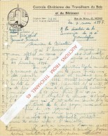Lettre 1947 MONS - Centrale Chrétienne Des Travailleurs Du Bois Et Du Bâtiment - ... - 1799