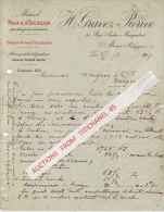 Lettre 1907 MONS - H. GRAVEZ-RORIVE - Matériel Neuf & D´occasion Pour Industries - Spécialités Pour Sucreries - ... - 1799