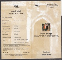 INDIA, 2006, Indraprastha Girls School (Delhi), Womens Education, Education, Building, Architecture, (3rd Issue), Folder - Cartas & Documentos
