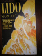 - Carton Publicitaire Du LIDO, Signé GRUAU 38cm X 57cm. - Plaques En Carton