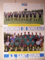 MAGAZINE FOOT - POSTER ONZE MONDIAL - SAISON 1990 / 91 - EQUIPE GIRONDINS DE BORDEAUX (RECTO) / TOULOUSE FC (VERSO) - Books