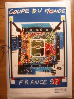 POSTER FOOT HEWLETT PACKARD - COUPE DU MONDE FRANCE 1998 - 68x55,5cm - Habillement, Souvenirs & Autres