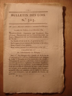 BULLETIN DES LOIS De 1809 - DECRET IMPERIAL CONCERNANT LES FABRIQUES - Gesetze & Erlasse