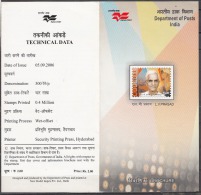 INDIA, 2006, L V Prasad, (Film Maker, Director And Actor), Folder - Storia Postale