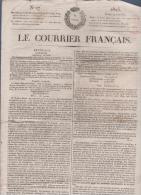 LE COURRIER FRANCAIS 27 01 1825 - PENSIONS - LOI SUR LE SACRILEGE - INDEMNITES EMIGRES - 1800 - 1849