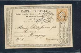 6035 - CARTE PRECURSEUR TIMBRE XERES TAMPON 3572  10 Aout  1873, Maison COURTOIS  ST DIZIER Haute Marne - Tarjetas Precursoras