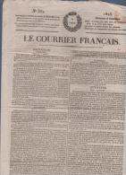 LE COURRIER FRANCAIS 28 12 1825 - NEW YORK - MORT DU TSAR ALEXANDRE RUSSIE - VERVINS AISNE ELECTIONS LAFFITTE - NANCY - - 1800 - 1849
