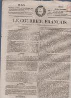 LE COURRIER FRANCAIS 29 12 1825 - TSAR ALEXANDRE RUSSIE - JESUITES - FRANCHISES POSTALES - VERVINS Gal SEBASTIANI - 1800 - 1849