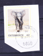 2013 - ÖSTERREICH  -  PM "Baby-Elefant" 62 C Mehrf. - O Gestempelt A. Briefstück -  S.Scan  (PM 1424  At) - Francobolli Personalizzati