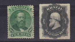 BRESIL N° 27 & 28 (*) Petit Défaut - Unused Stamps