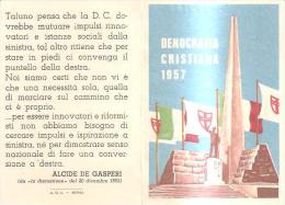 60268) Tessera Del Socio - Partito Democrazia Cristiana Del 1957 - Politieke Partijen & Verkiezingen