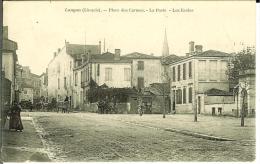 CPA  LANGON, Place Des Carmes, La Poste, Les écoles  8805 - Langon