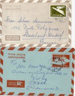 ISRAEL 2 AEROGRAMMES DIFFERENTS - Covers & Documents