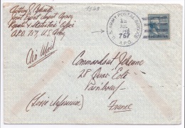 USA- LETTRE SERVICE POSTAL DES ARMEES POUR PAINBOEUF FRANCE 1948 - Cartas & Documentos