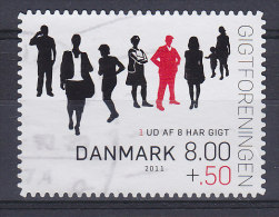 Denmark 2011 BRAND NEW 8.00 Kr + 0.50 Kr Fight Against Rheumatism (from Booklet) - Used Stamps