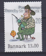 Denmark 2011 1664 A    13.00 Kr Winterstamp - Comics Ice Fishing (from Sheet) - Gebraucht