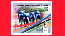 NUOVO - ITALIA - 2013 - Campionati Mondiali Di Ciclismo Su Strada - 0,70 € • Ciclisti E Sagoma Del Palazzo Vecchio Di Fi - 2011-20: Mint/hinged